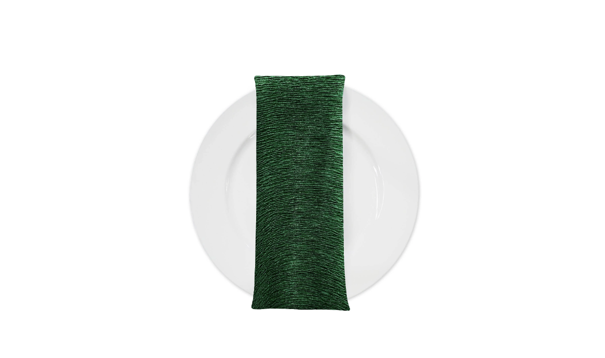 Bella Crepe Table Napkin in Hunter Green
