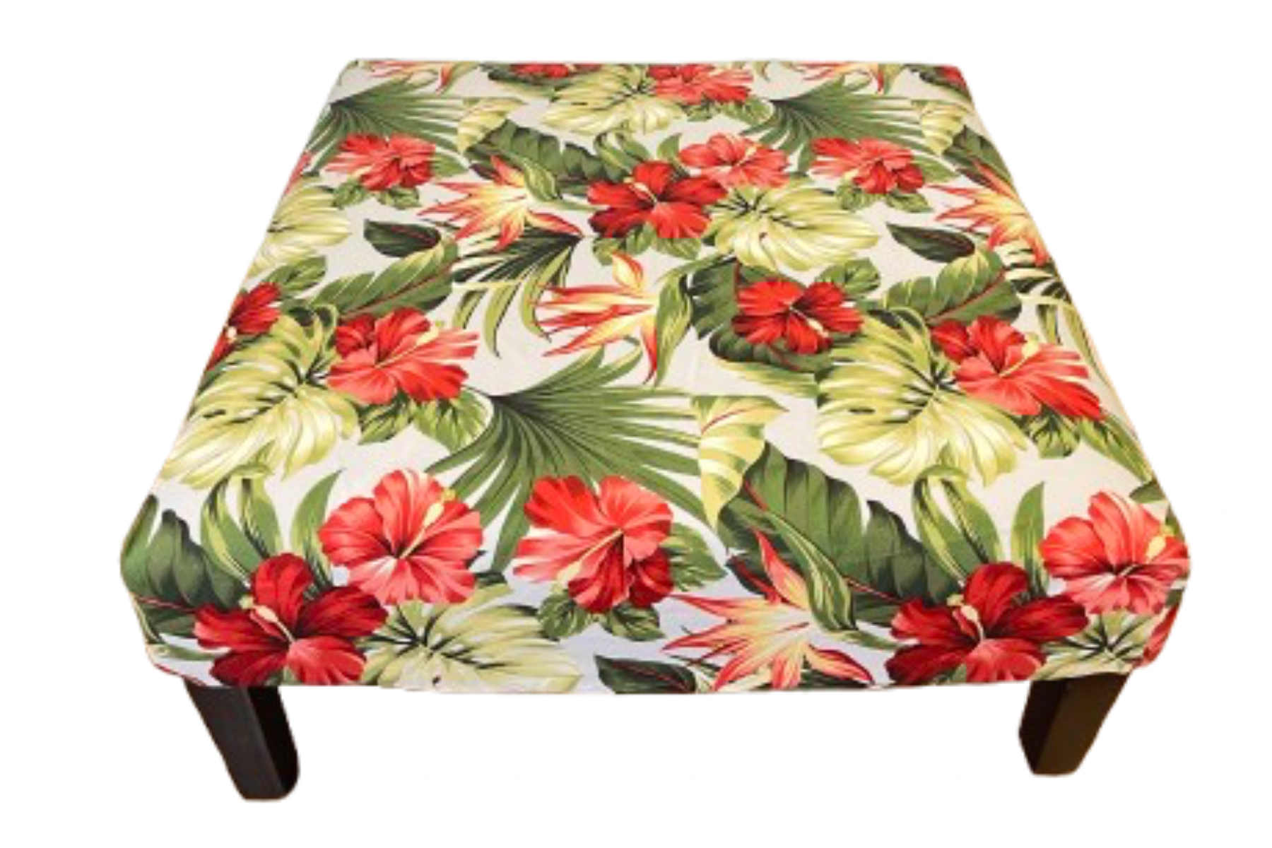 Koby Ottoman - Ecru Palm Flower