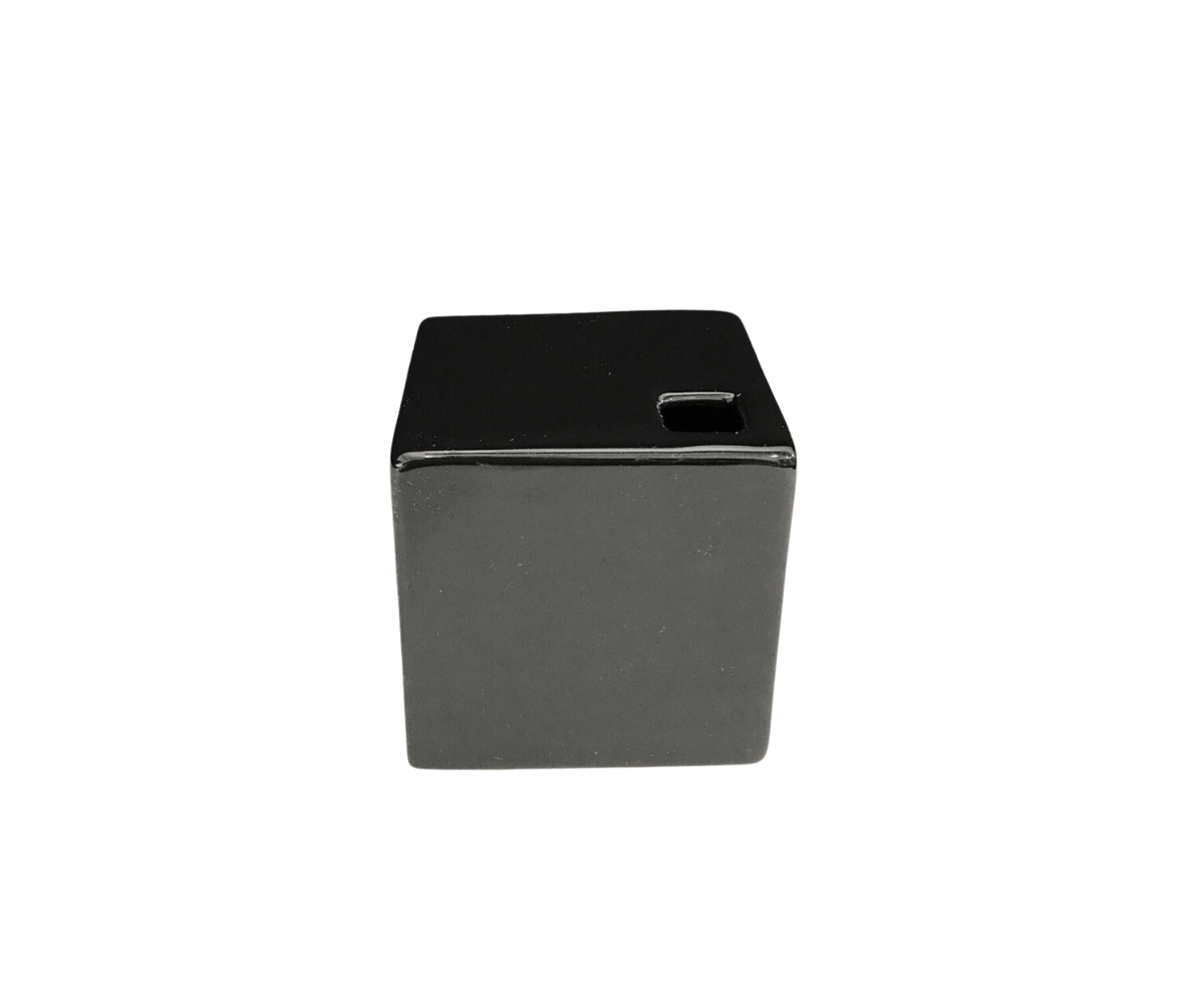 Black Cube Bud Vase