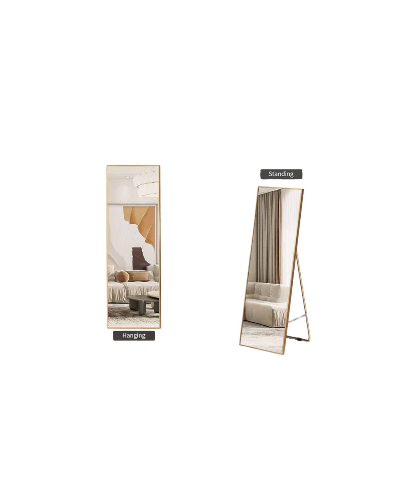 Full Length Gold Framed Mirror
