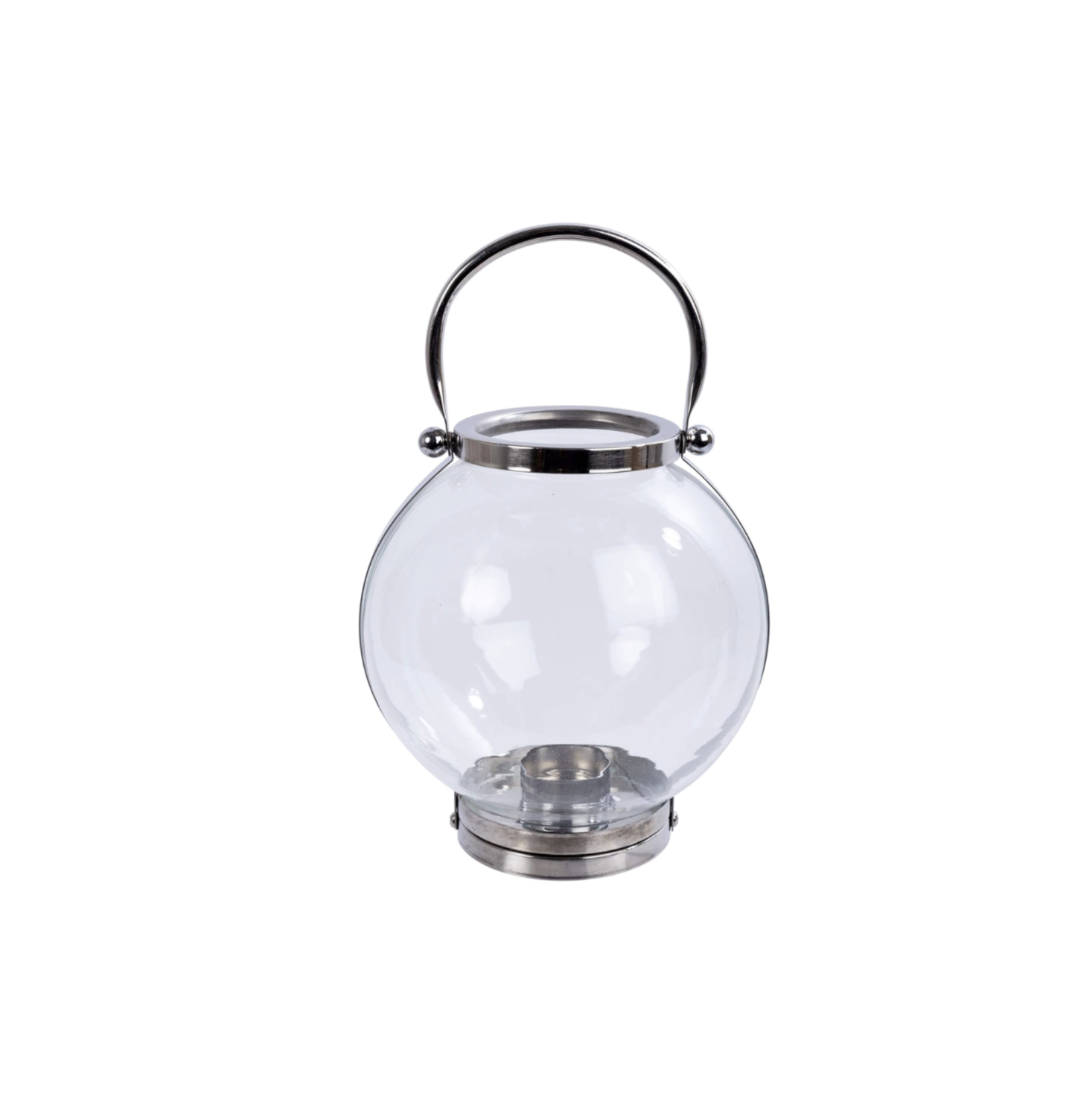 Silver Handled Glass Globe