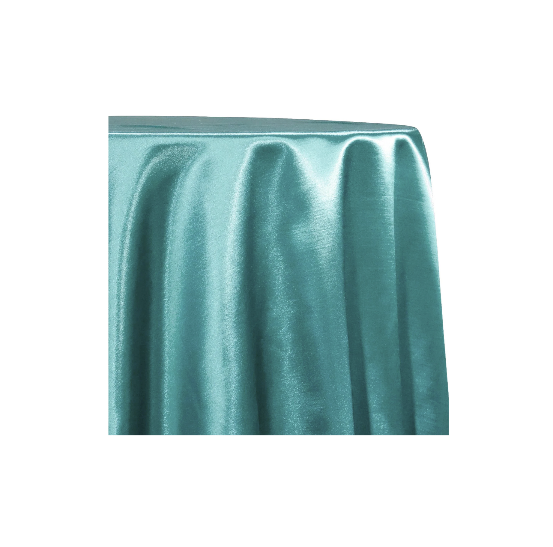 Shantung Satin (Reversible) Table Linen in Teal Green