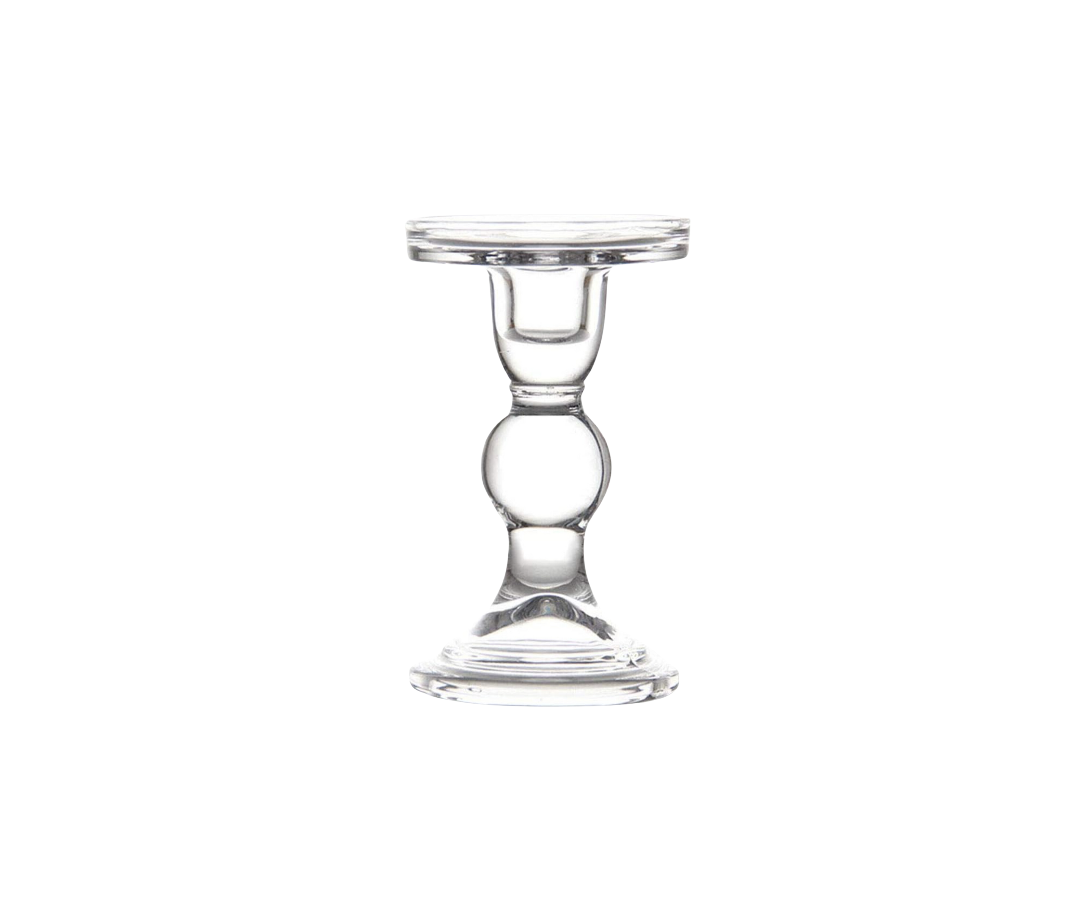 Tall Glass Candlestick Holder