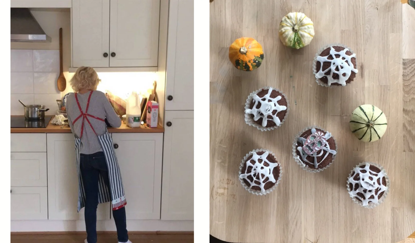 spider web cupcakes and Helena.jpg