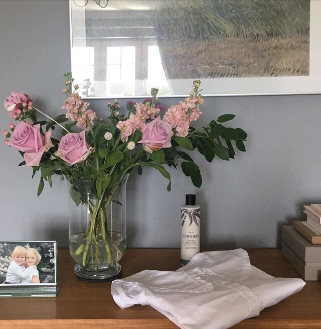 New cotton blouse and fresh flowers in the bedroom. It&rsquo;s a good start to the final week of school before summer begins