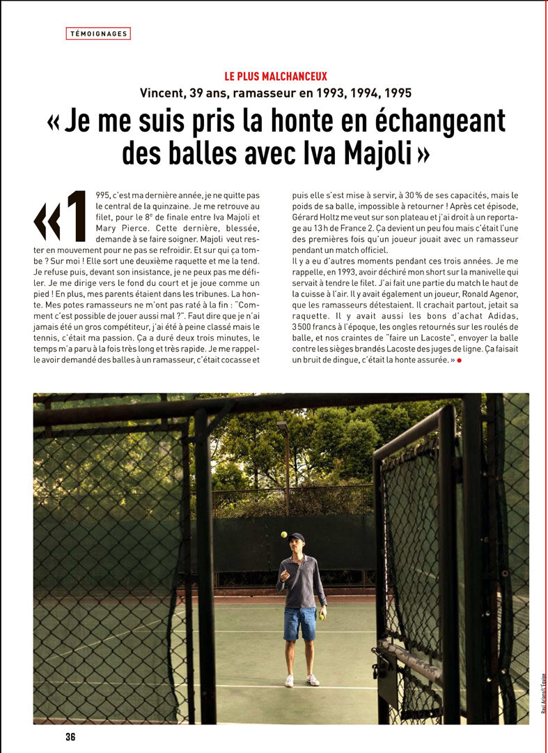 Vincent Ricard photographed for L'Equipe