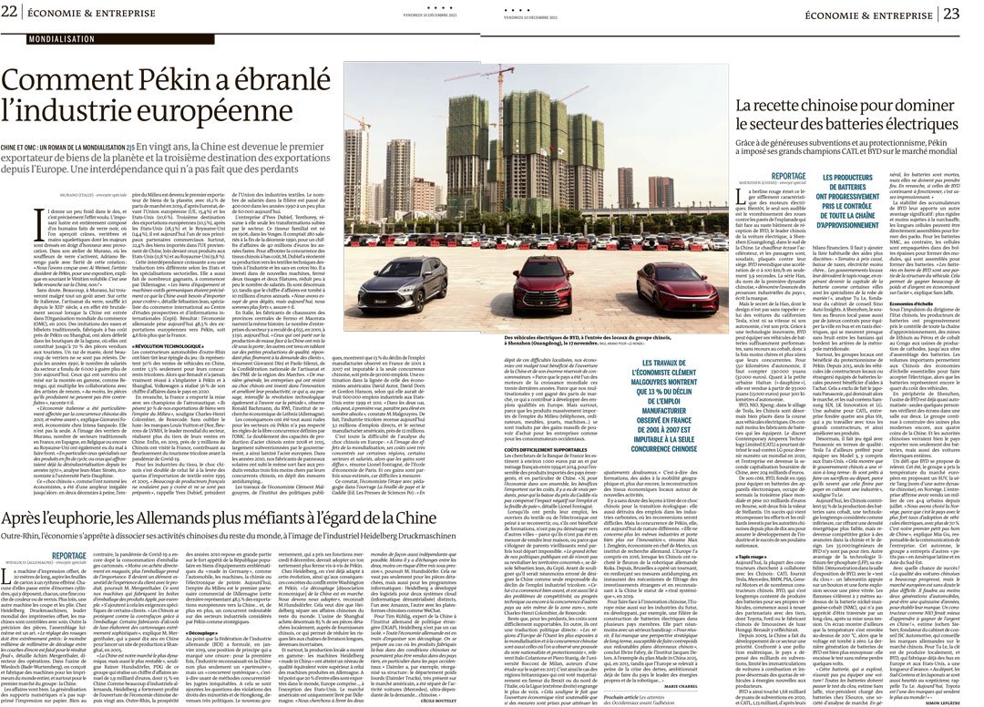 BYD factory photographed in Shenzhen for Le Monde