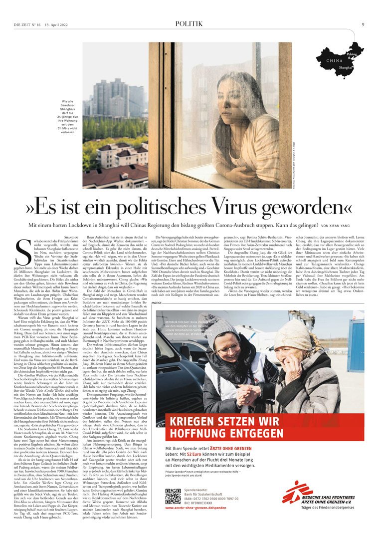 Shanghai Lockdown photographed for Zeit