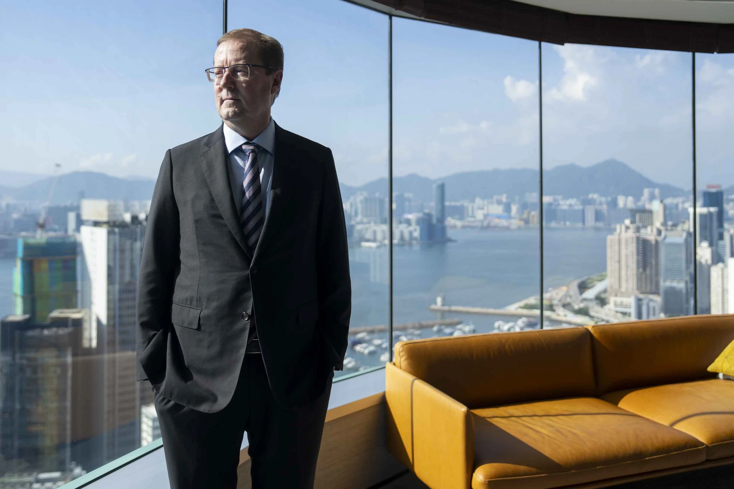 Wayne Porritt Global Invacom Group Ltd. photographed in Hong Kong.