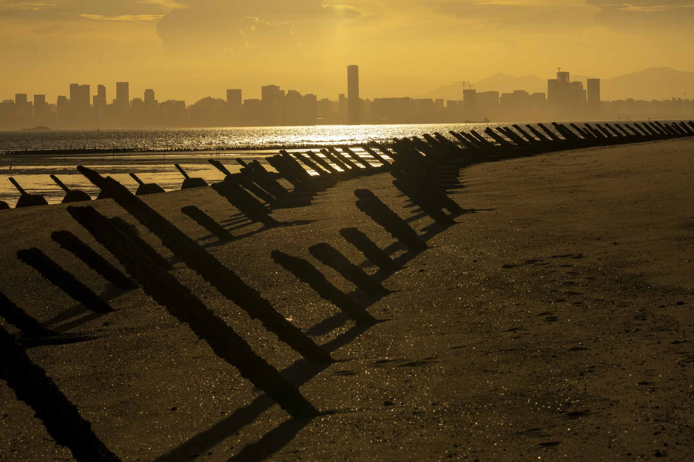 Xiamen skyline seen from Kinmen, Taiwan
