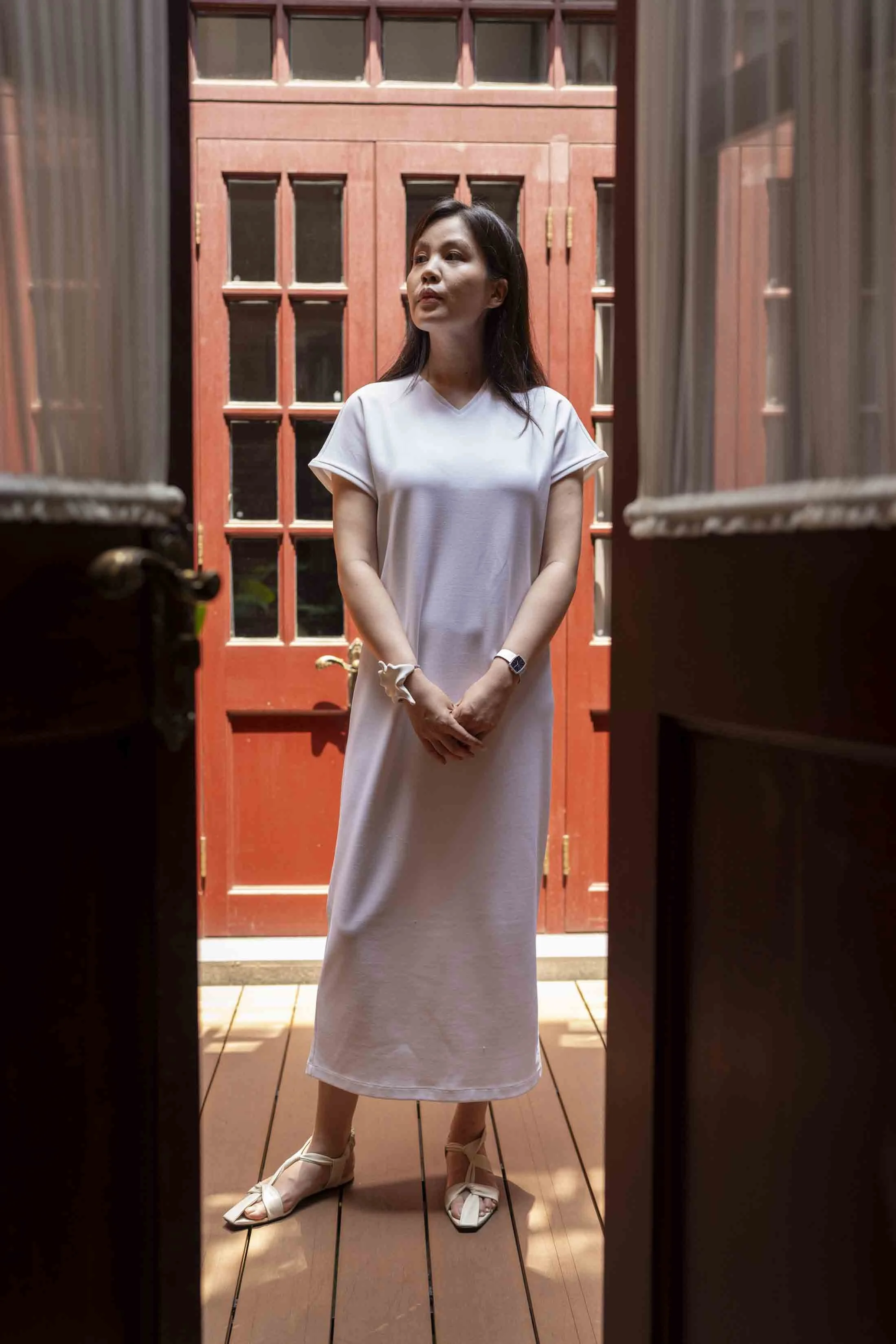 Feng Ji, a Paris-based Chinese jewelry designer and artist, photographed in her atelier in Shanghai, China for Financial Times.