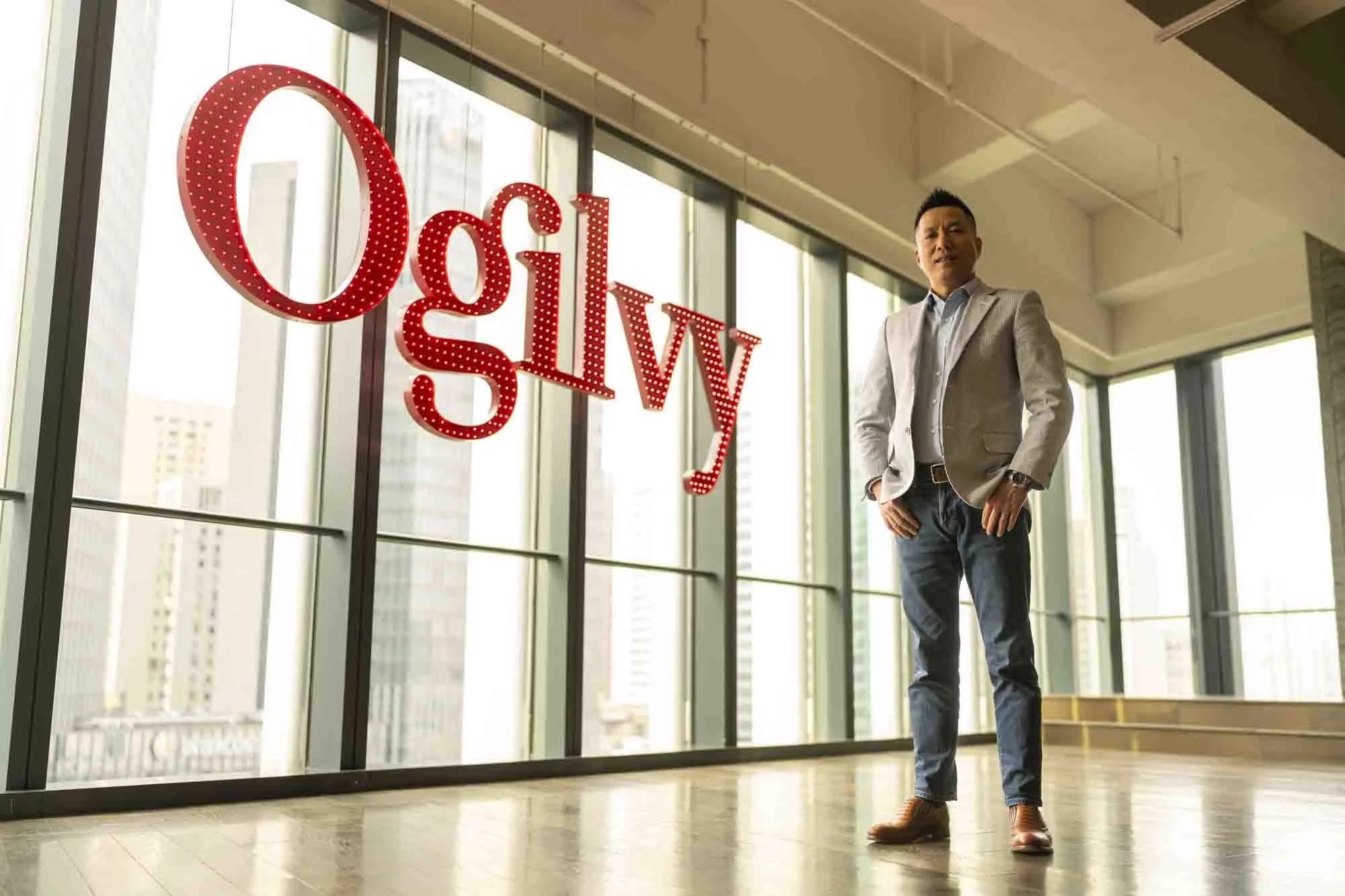 Amon Jiang, CFO of WPP photographed in Shanghai, China.