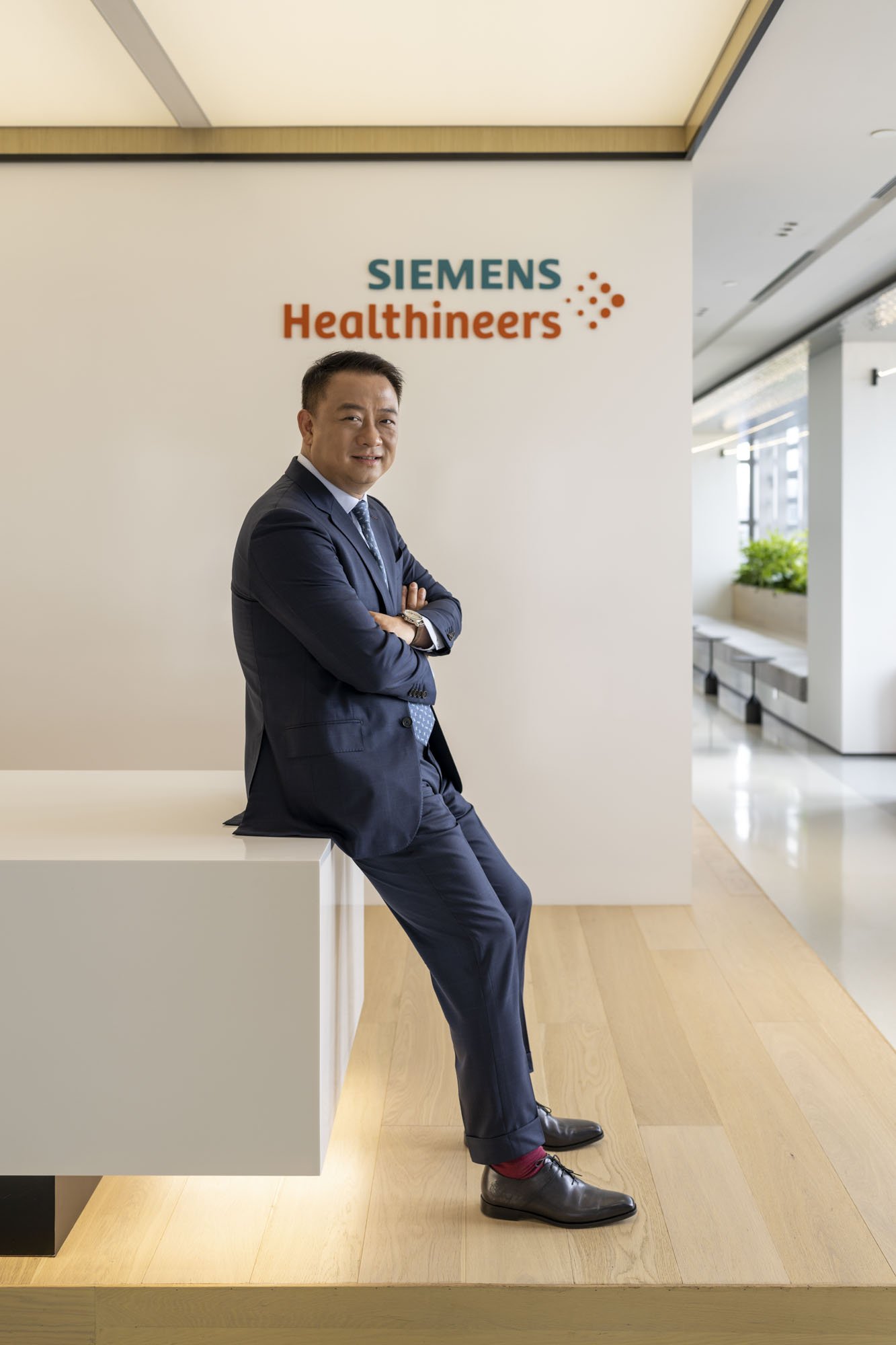 Jerry Wang, Siemens Healthineers head of China photographed in Shanghai.