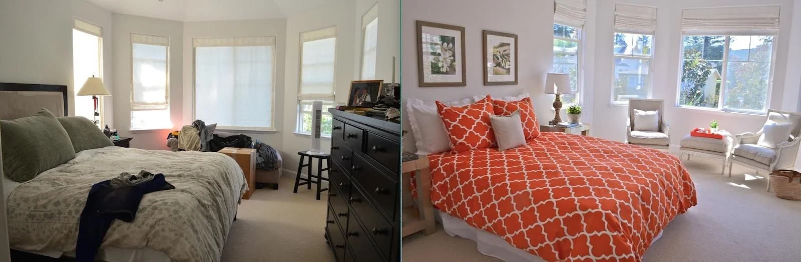 Bright accessories and light furniture make this room feel fresh and open.