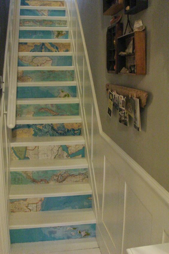 Don't be afraid of using map prints in unexpected places!