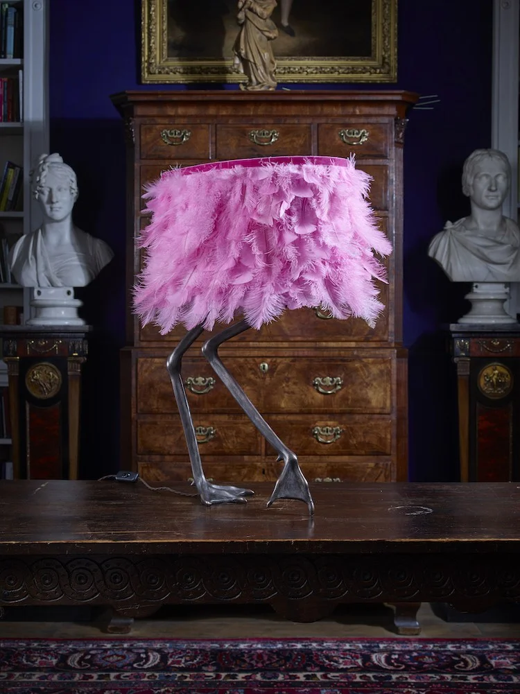 To make a statement plug in the Viren Flamingo Lamp in wild pink