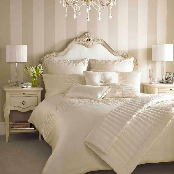 Vertical stripes give the illusion of height in a room