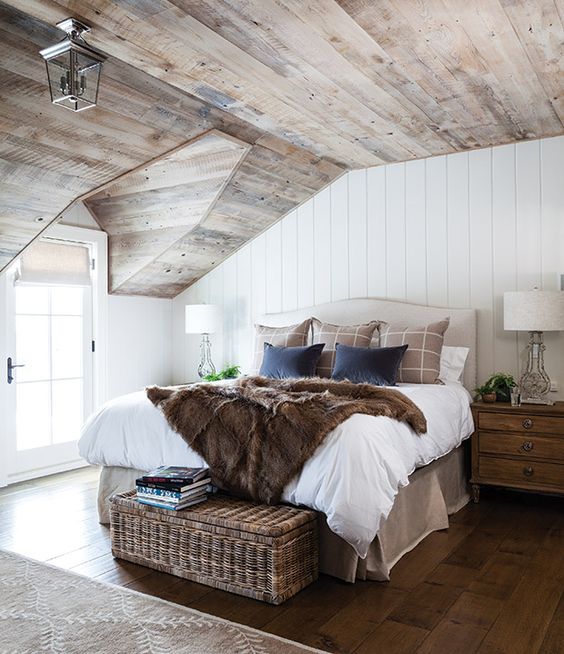 A lovely rustic basket or a wonderfully upholstered ottoman with storage are perfect for your laundry (and avoiding the heap of dirty clothes on the floor by the bed).