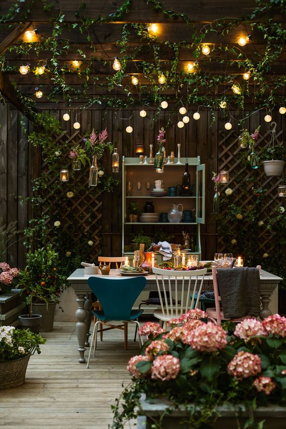 Using string lights seems a natural choice for outside or in a conservatory, but bring them inside too. They'll reward you with a lovely, inviting glow.