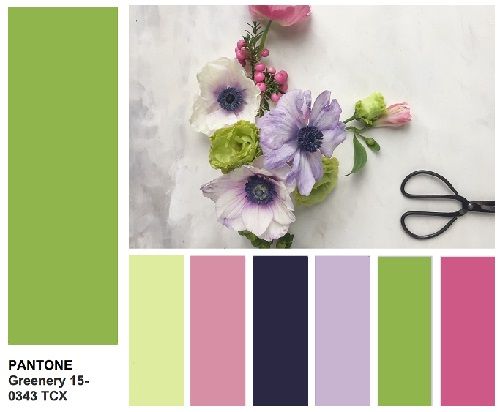 Surprisingly versatile, this strong green can hold it's own with a variety of colours. Just as in nature, the predominant backdrop to the vivid hues of flowers is green, so too the same can be replicated in the home. Think of the pinks, dark purples and yellow above. But also consider it if you like copper, white and rich teal. Picture: milanstyleguide.com