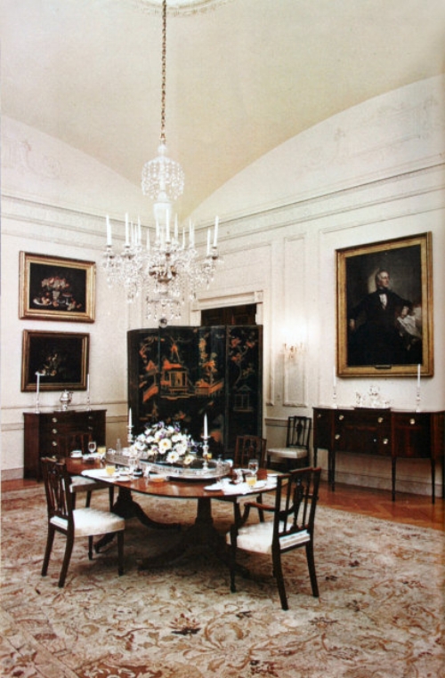 The family dining room in 1962. Photo: whitehousemuseum.org