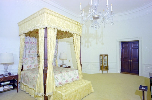 A complete change to yellow from Pat Nixon in 1969. She also had a keen interest in artefacts and built upon Jackie's legacy, adding more than 600 paintings and furnishings to the White House and its collections, the largest number of acquisitions by any administration. Photo: whitehousemuseum.org