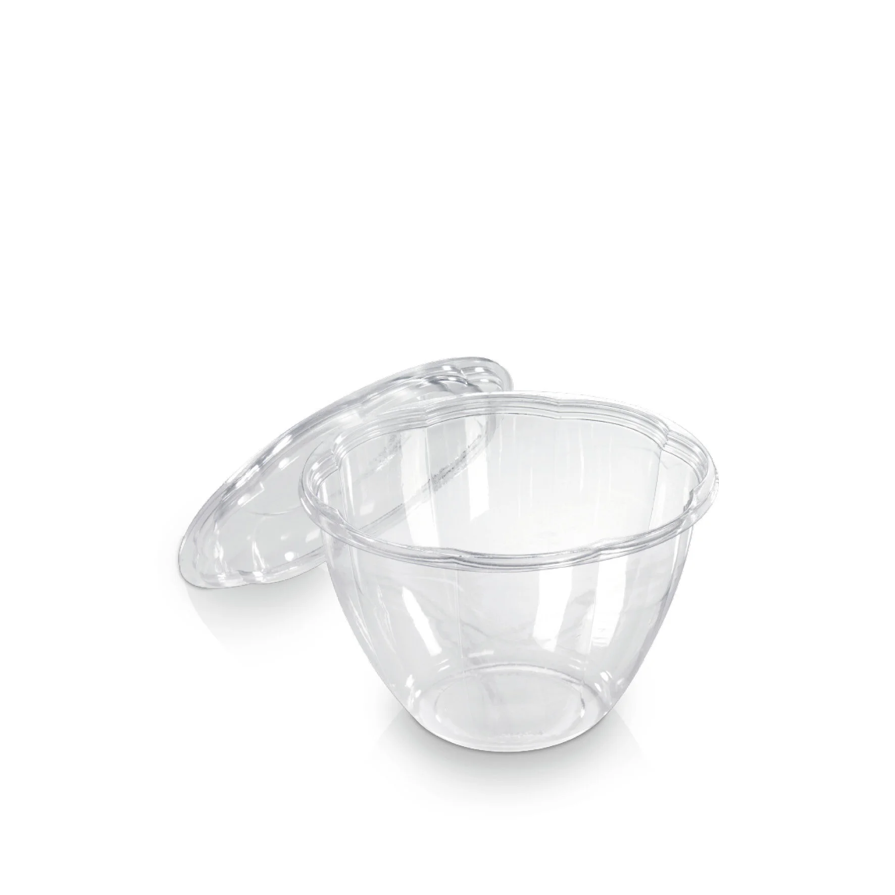 WEBAbowl Schale Flower aus PLA Glasklar, -18°C bis +45°C, industriell kompostierbar