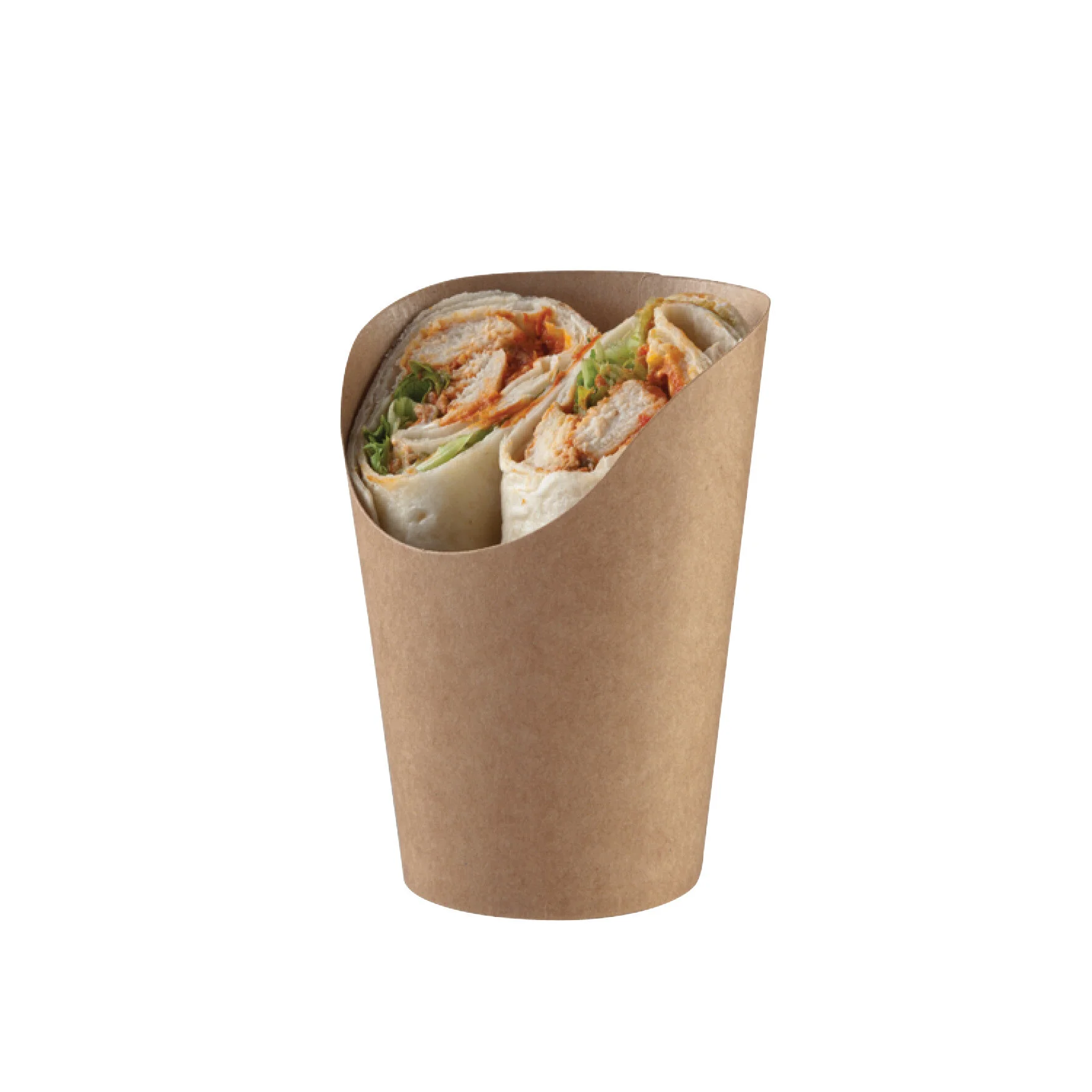 WEBAbox Wrap Becher Kraft mit PLA Beschichtung -18°C bis +45°C, industriell kompostierbar