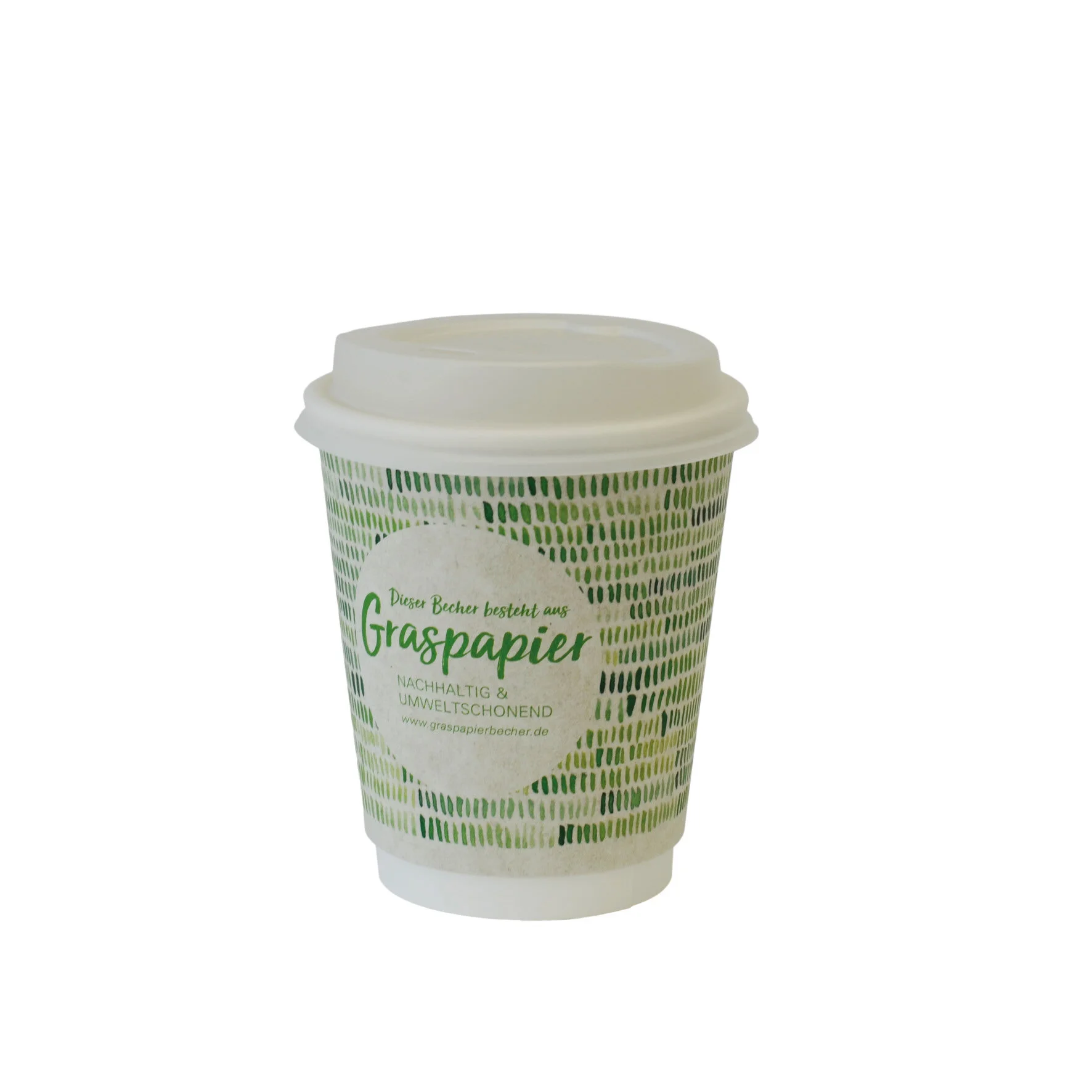 WEBAcup Graspapierbecher Doppelwand mit PLA-Beschichtung individuell bedruckbar, industriell kompostierbar