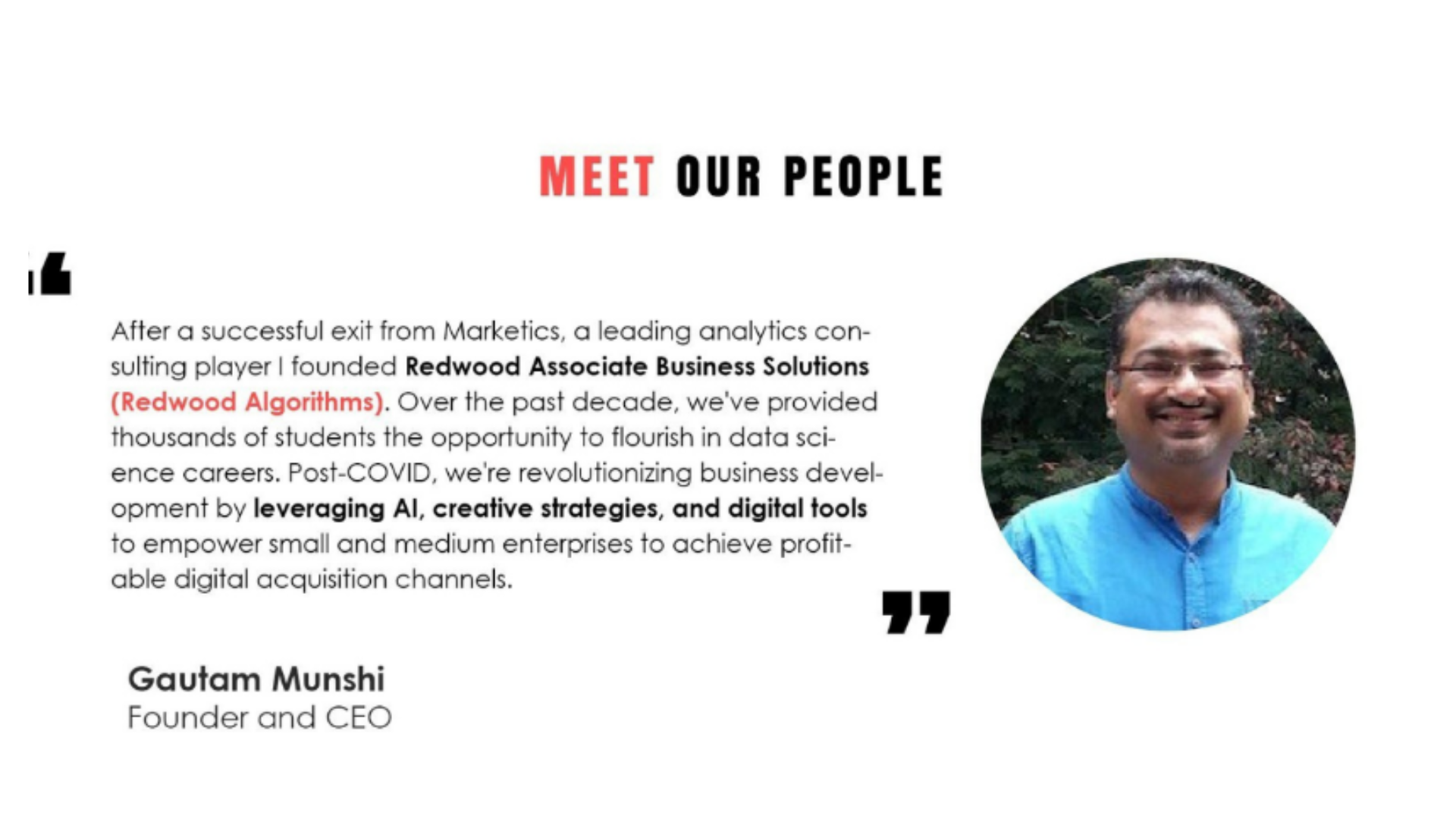 People — Redwood Algorithms