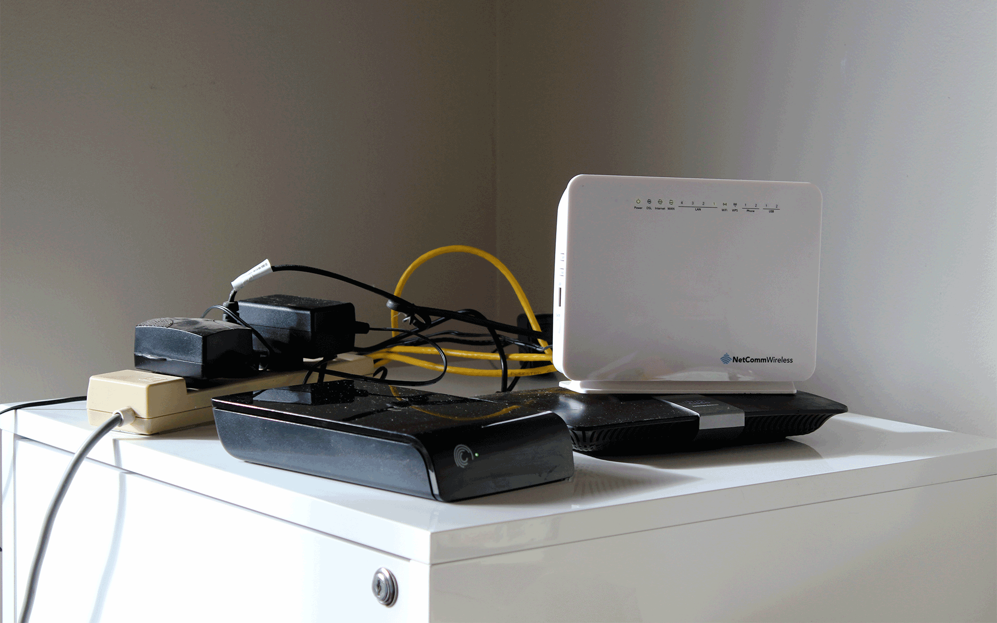 How can this be more efficient? This is my tech hub. It’s a mess of cables, devices and power supplies. As I expand my home network, I need more space, more power points and have more cables to manage. I also need to have portable versions of the same devices for flexibility.