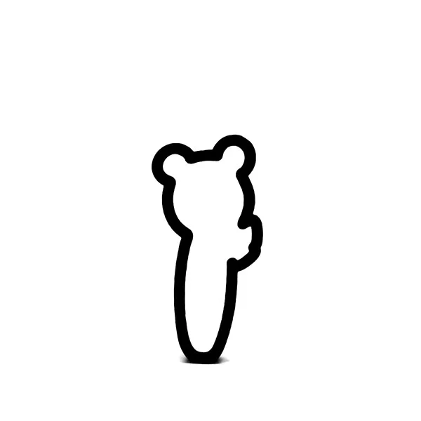 Bear Diaper Pin Cookie Cutter 
