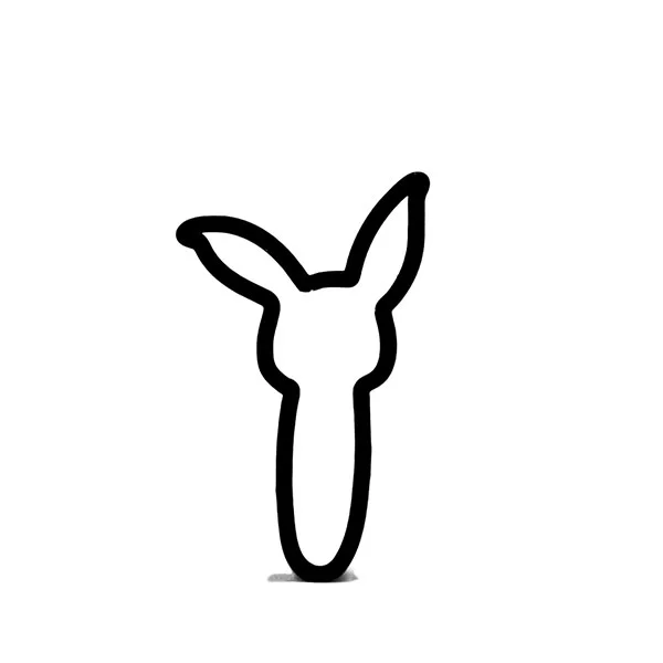 Bunny Diaper Pin Cookie Cutter 