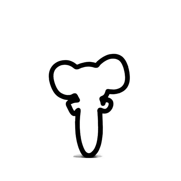 Elephant Diaper Pin Cookie Cutter 