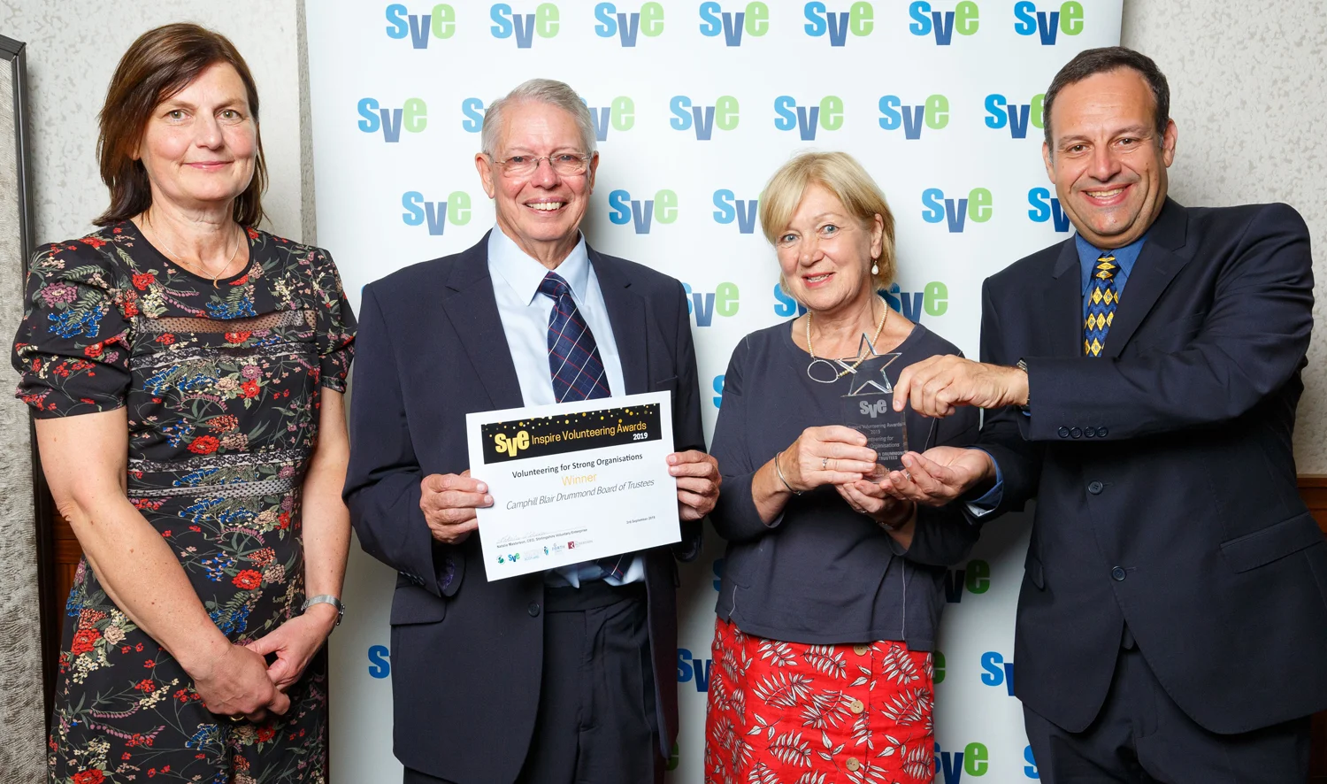 SVE Awards- Left to right Sue Bowen, Robert Brown, Sue Muir and David Black