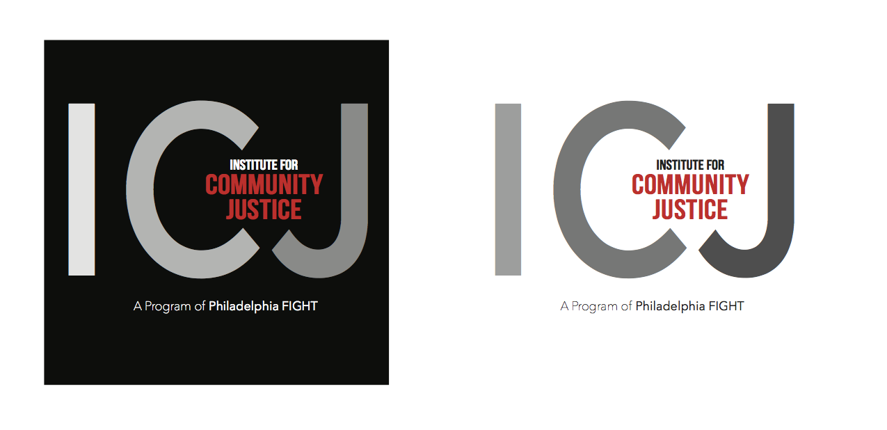 A logo I designed for a local organization that provides services for formerly incarcerated people. They didn't want anything "cliché" or alienating, like bars or birds. My goal was to show a transition from one thing to another, with ICJ at the center of that transition.