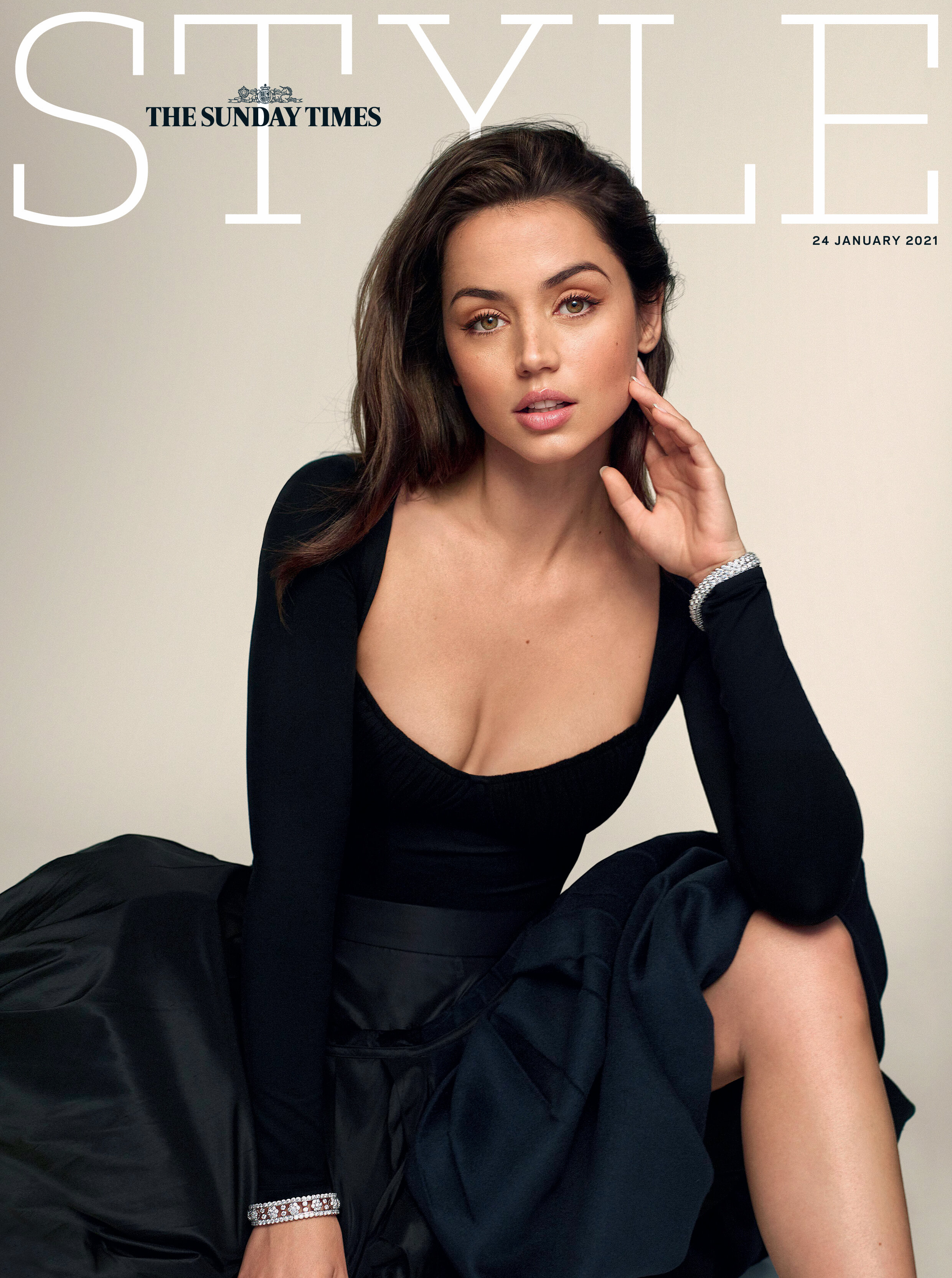  photographer thomas whiteside, ana de armas for sunday times style  