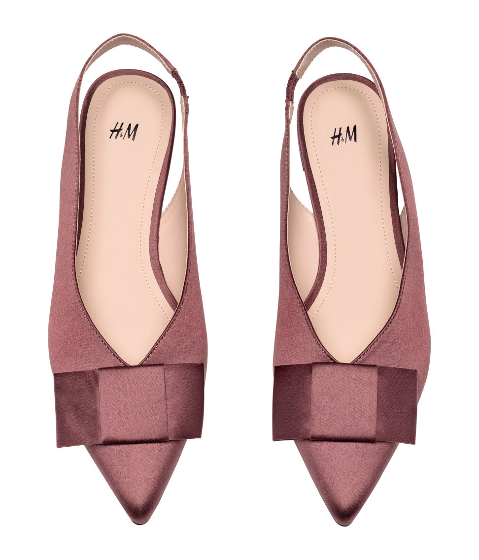 H&M Satin Slingback Flats