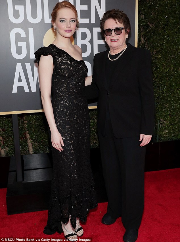 Emma Stone attedned with Billie Jean King, longtime activist