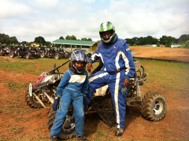 Blake and his dad at Camp Motorsports