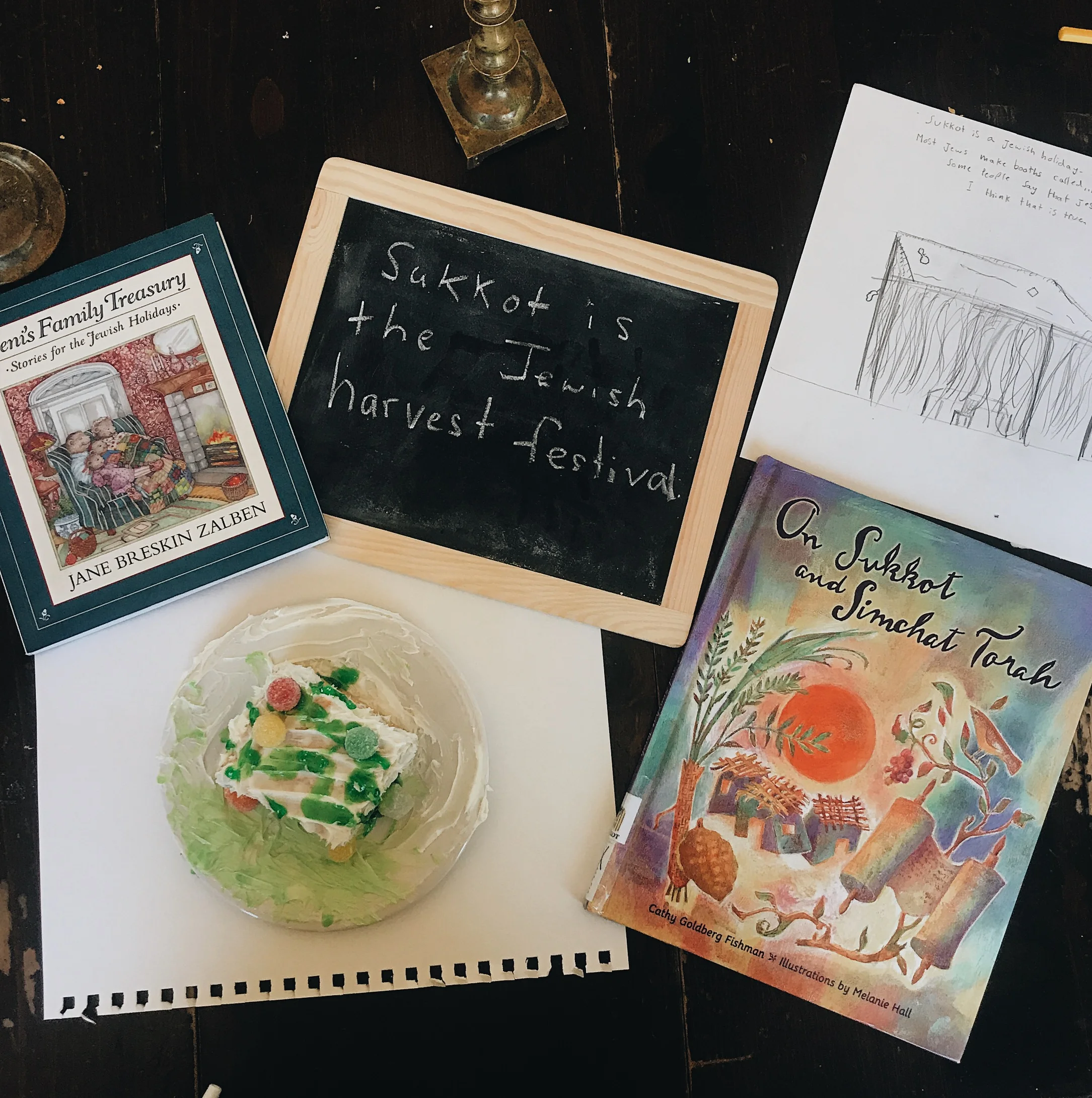 Fun with ancient history books and chalk board