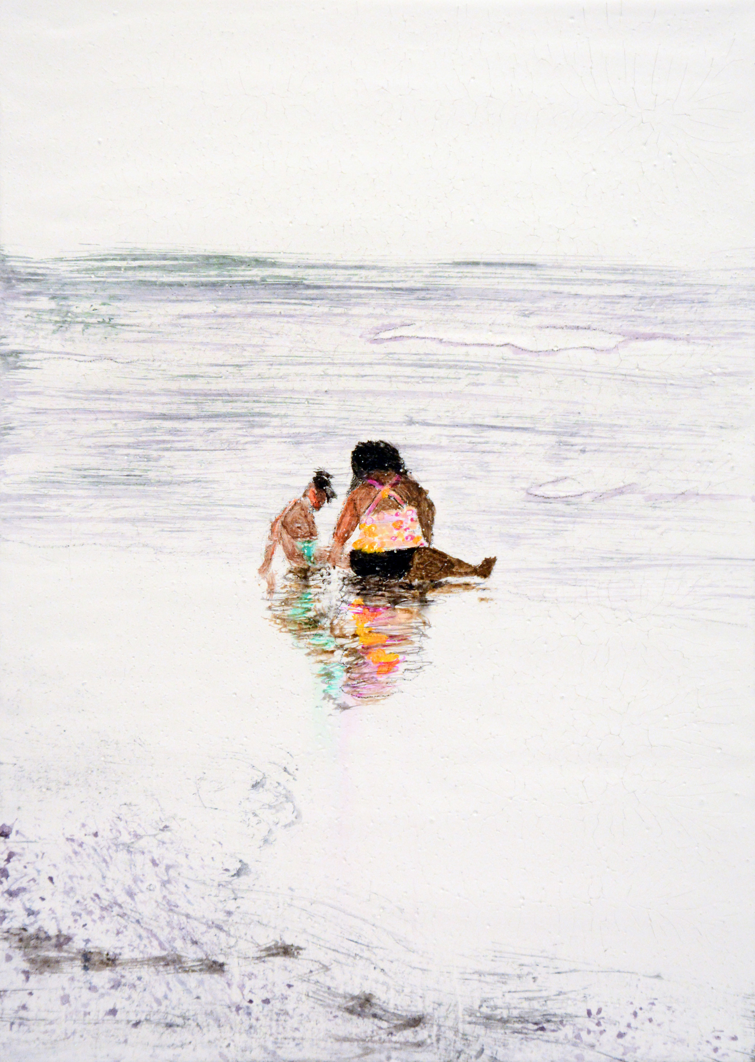 Mother &amp; Child, Cloudy Day, Carolina Beach