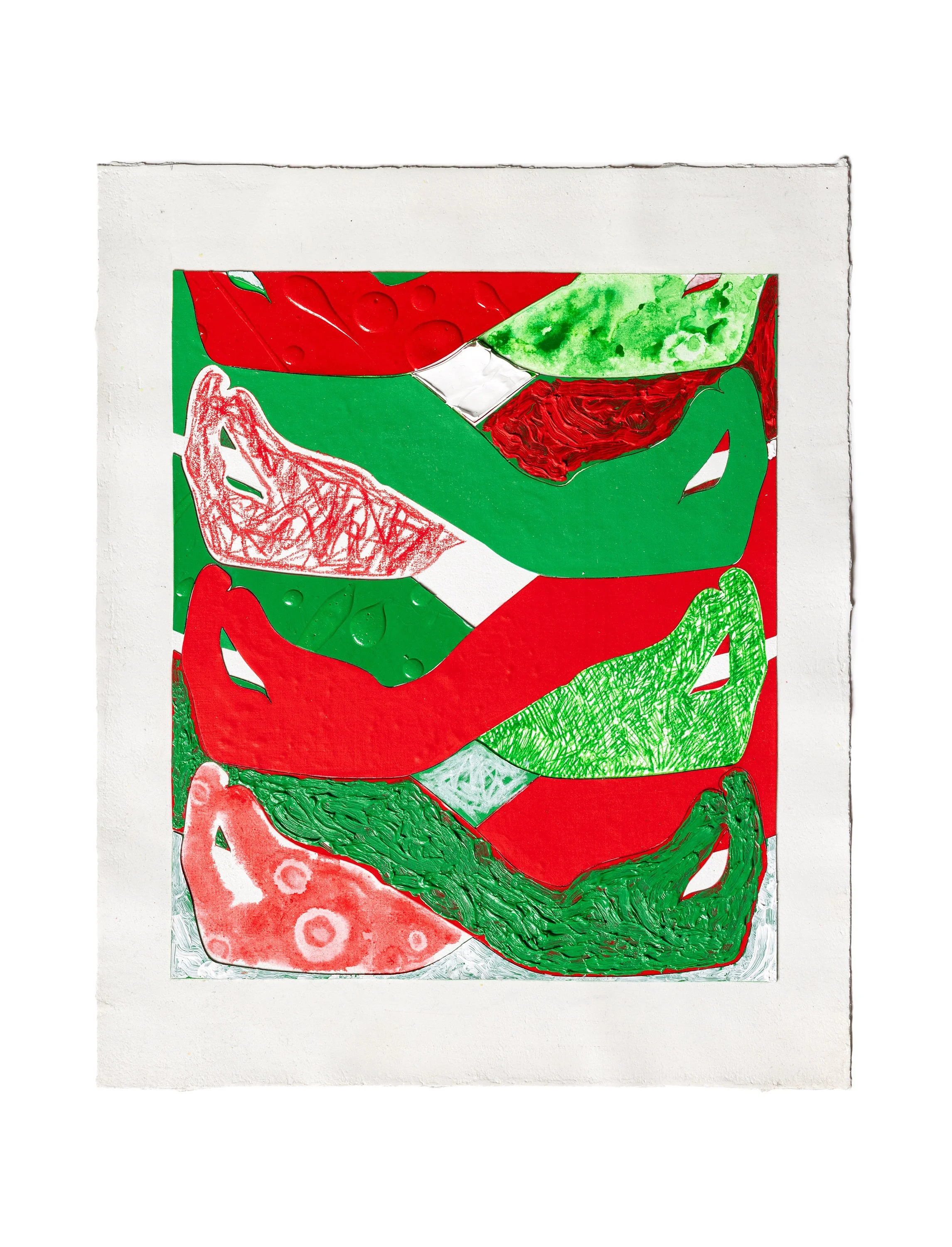Whatsamatta U? (misto)
Acrylic paint on faux acrylic paper     
10.5” x 13”
2025    