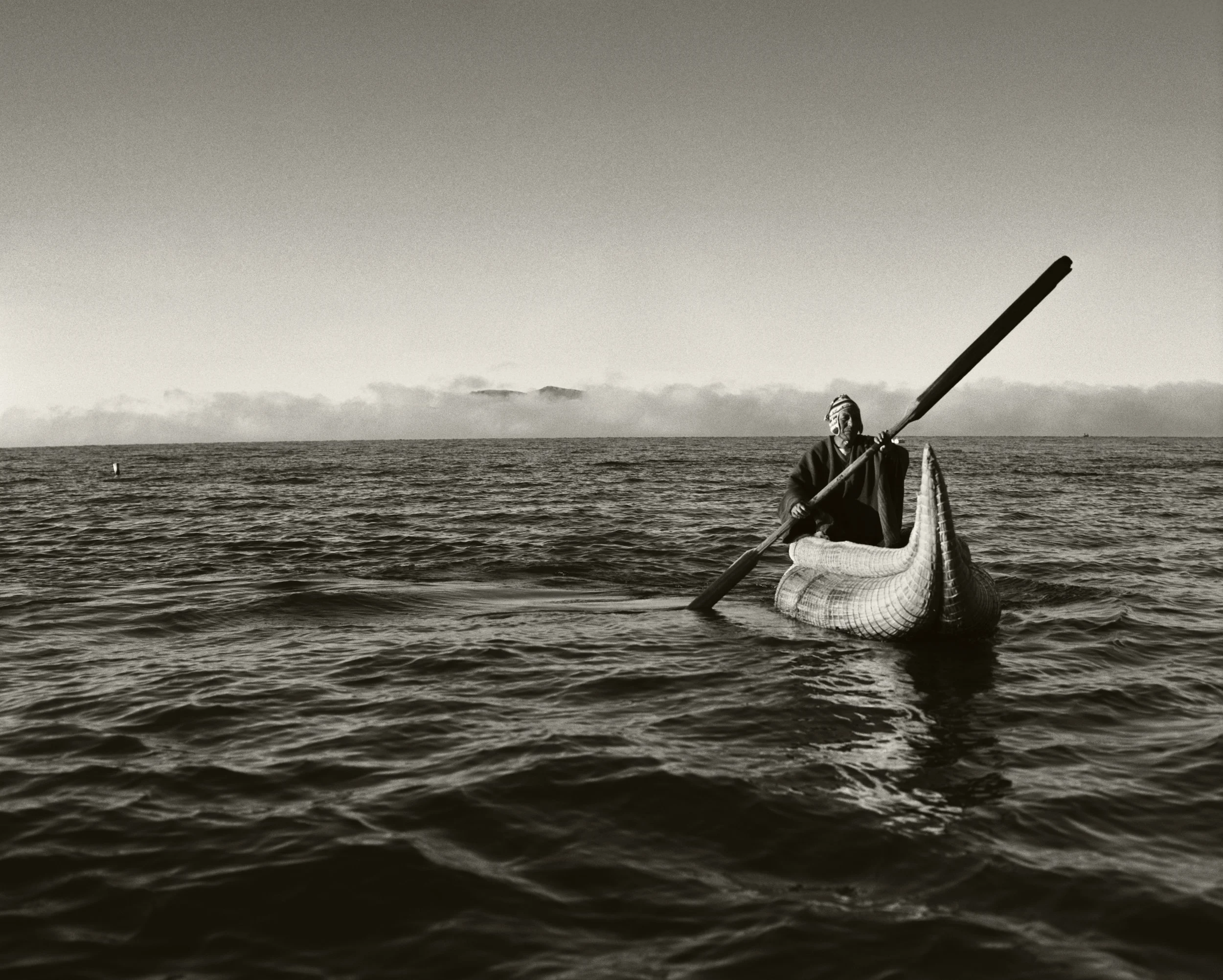 REED BOAT IN LAKE TITICACA