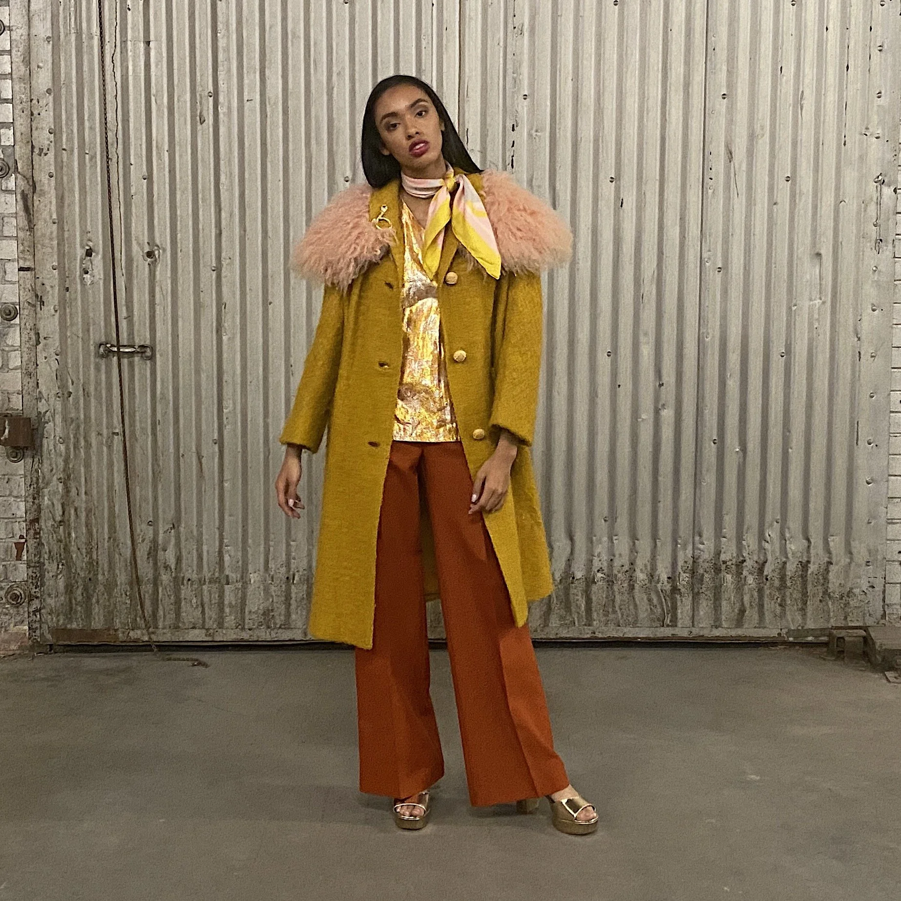 peacocks yellow coat