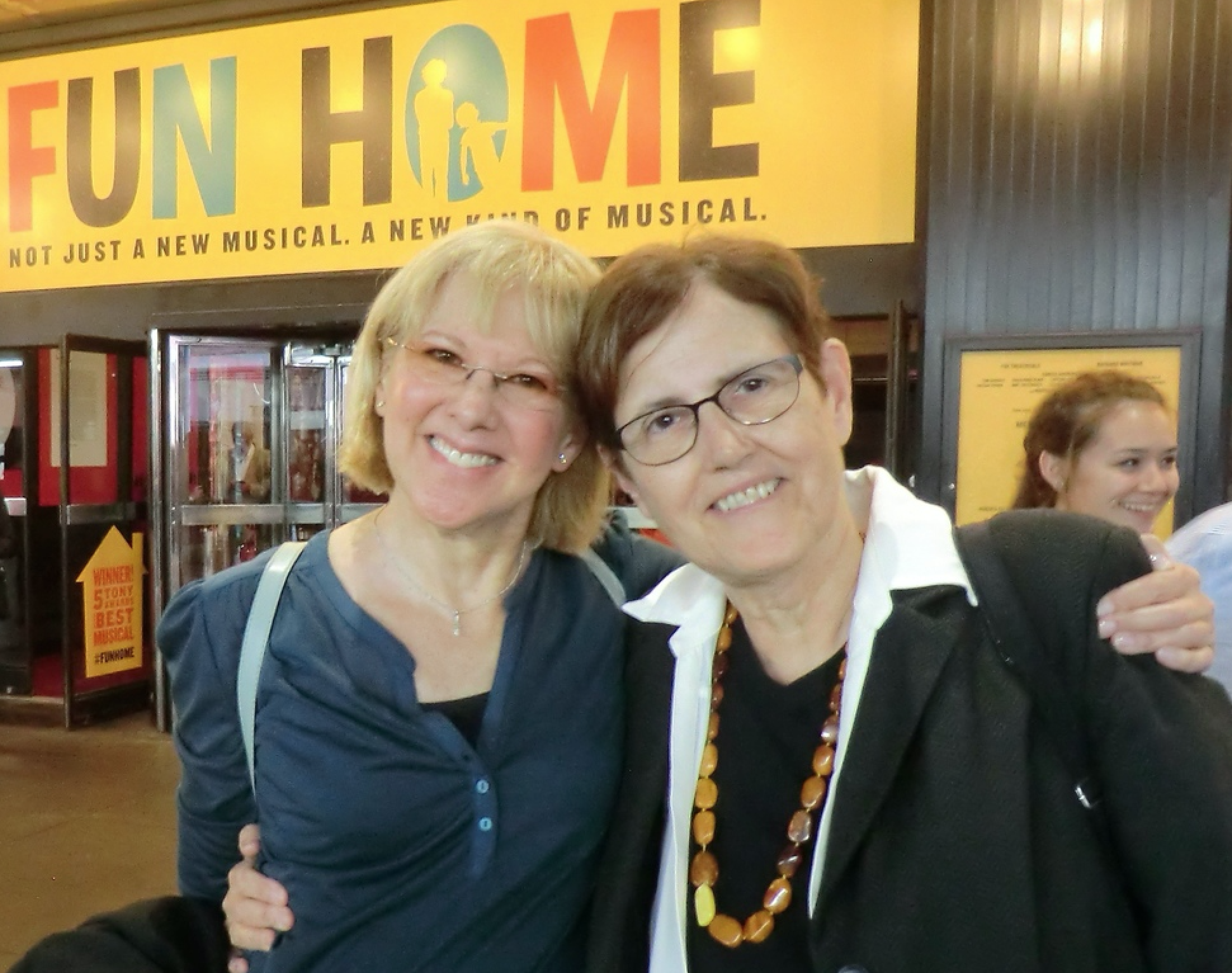 Maggie, at the theater with Lynn Emanuel, New York City, 2014