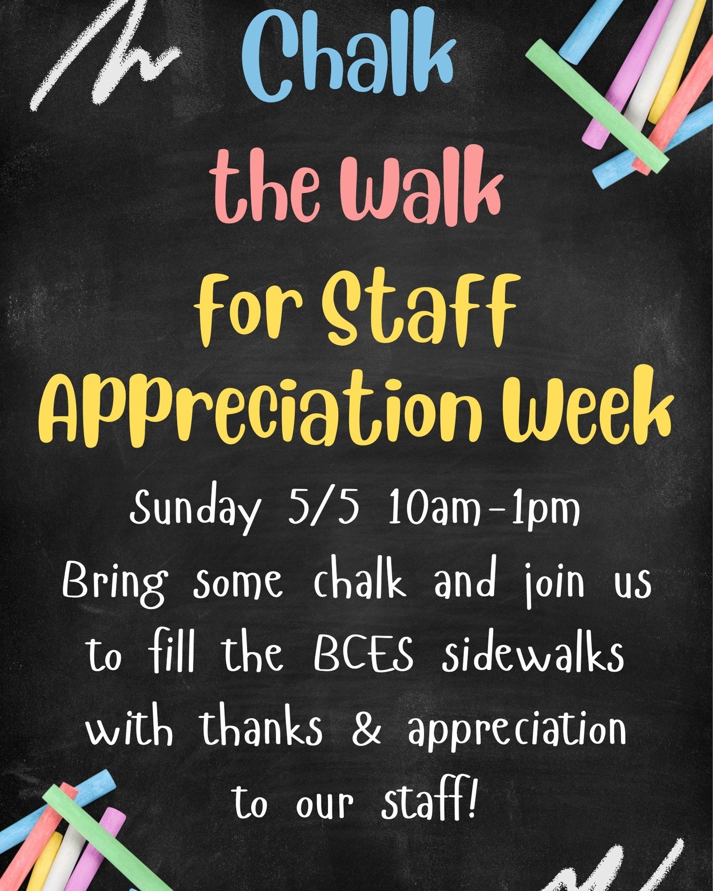 Join us Sunday, 5/5 to spread some love to our staff and teachers! ❤