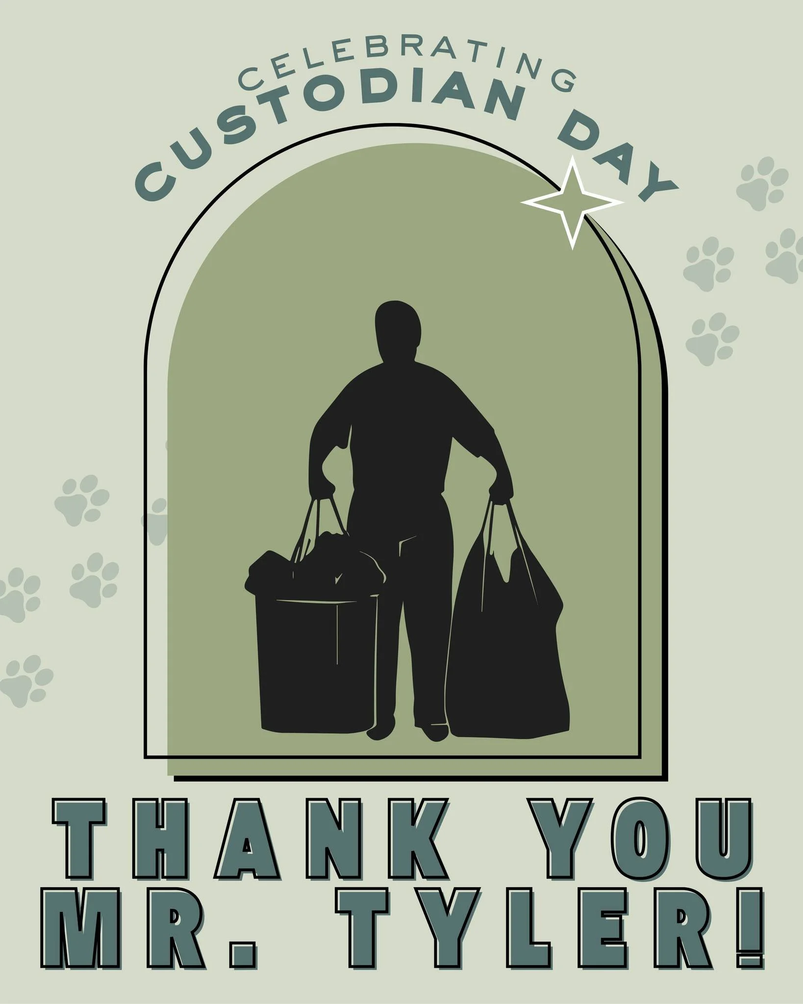 Happy Custodian Day! We are so thankful for Mr. Tyler and all the ways he serves our school. It wouldn't be the same without him! 🎉 🐾