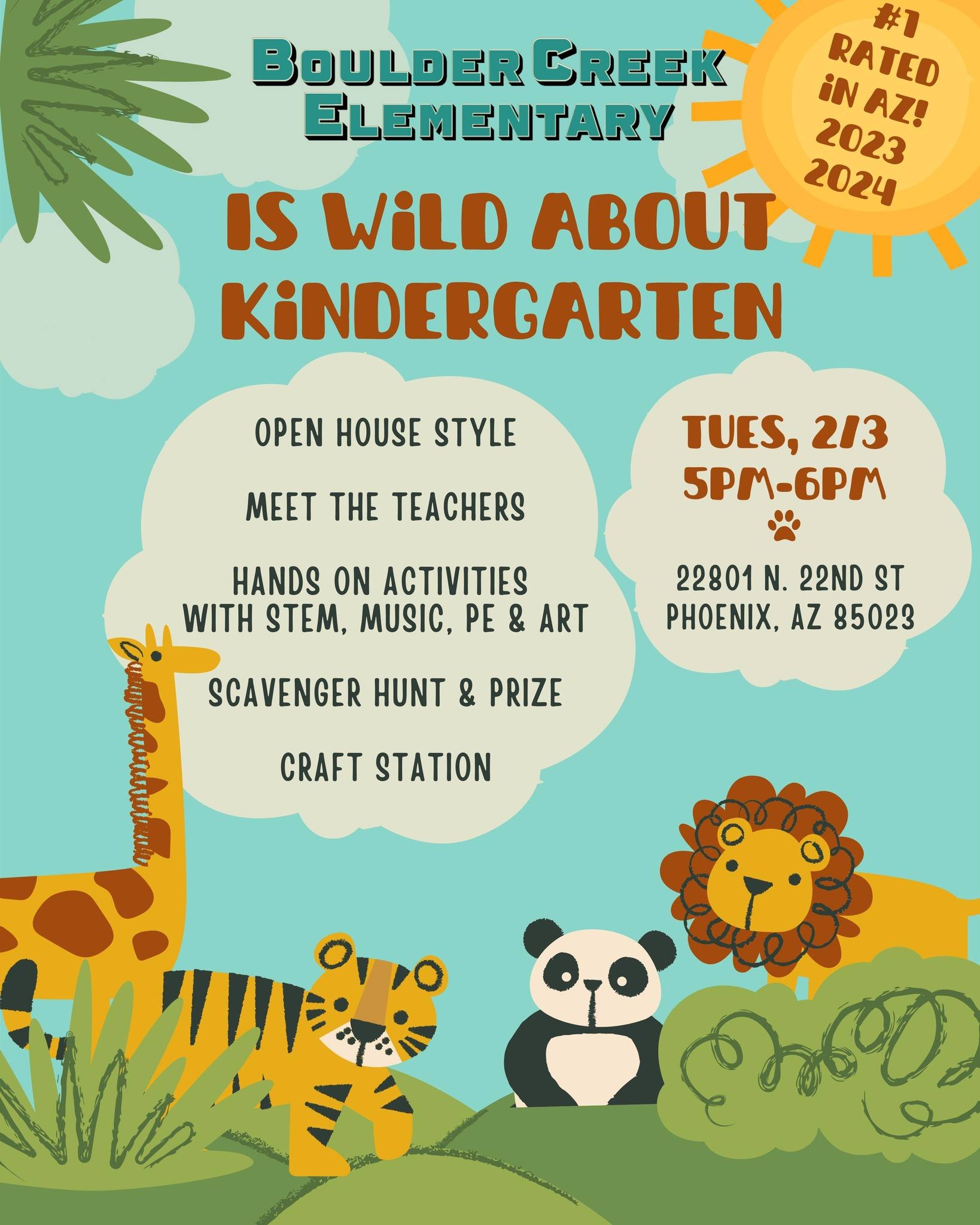 Kinder Roundup is Tuesday 2/3!

Open house style from 5pm-6pm. Come meet the teachers and have some fun with your future Bobcat! 🐾