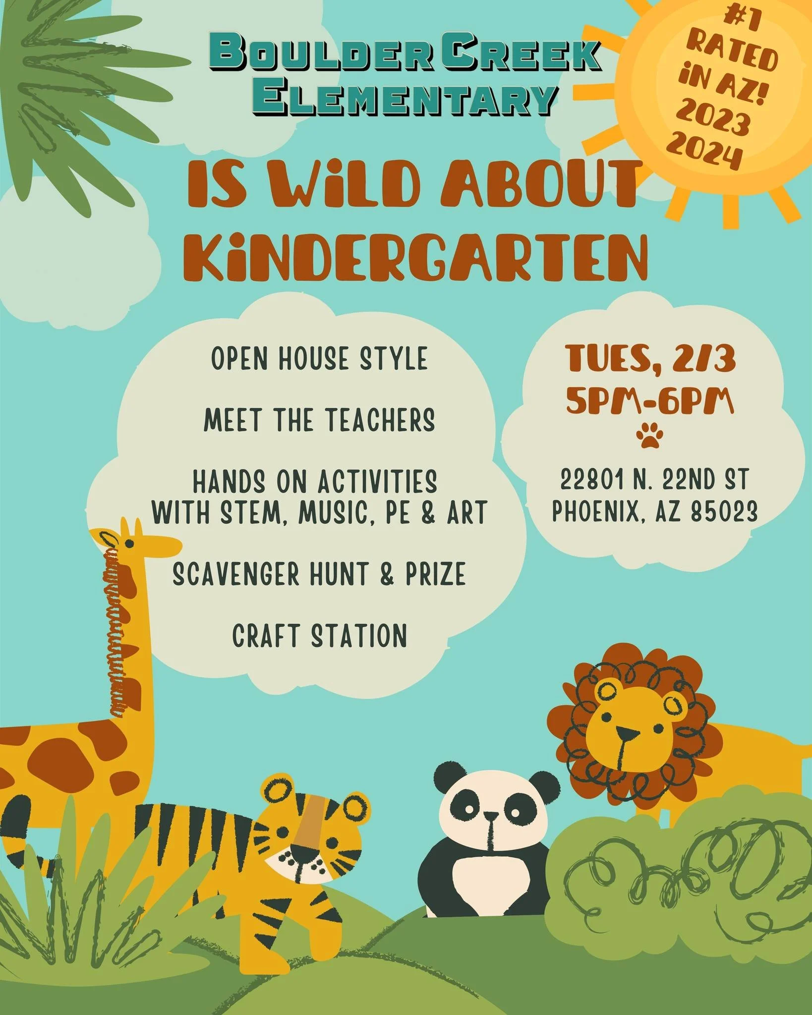 Kinder roundup coming soon! Tuesday, February 3rd, open house style from 5pm-6pm. 🎉

Bring your future kindergartners and share with your neighbors and friends! 🐾